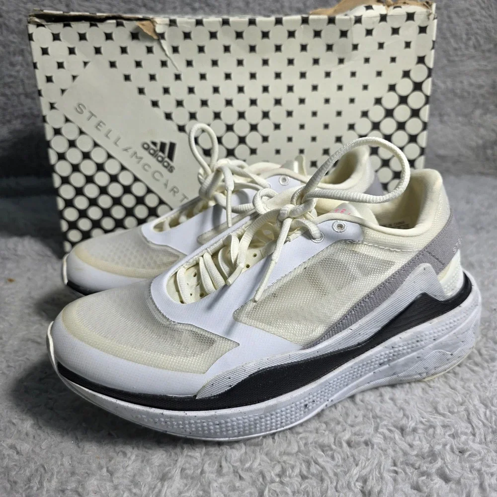 Adidas by Stella McCartney Earthlight White Mesh Running Shoes Women's US 5‎